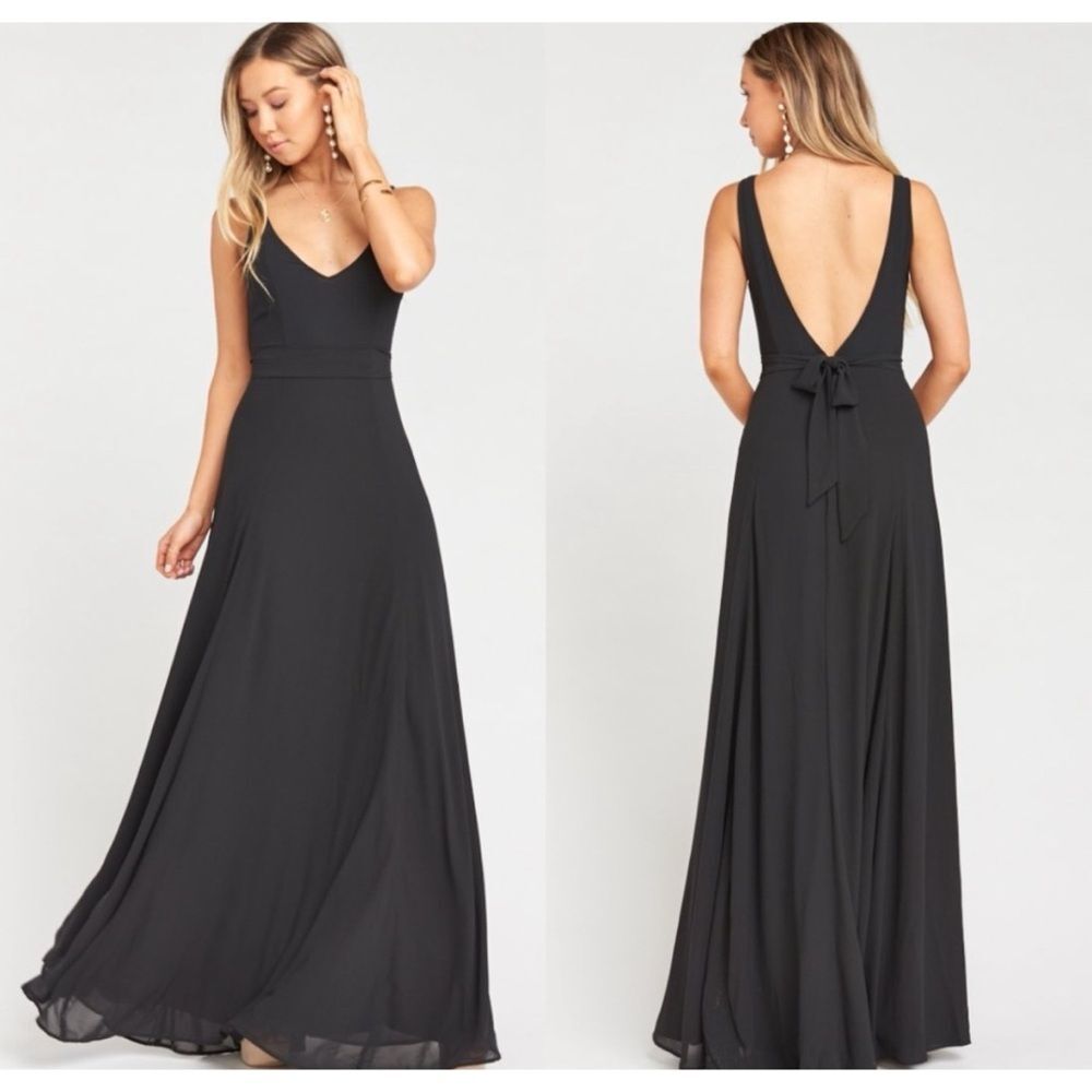 NWT Show Me Your Mumu Jenn Black Maxi Dress Size L